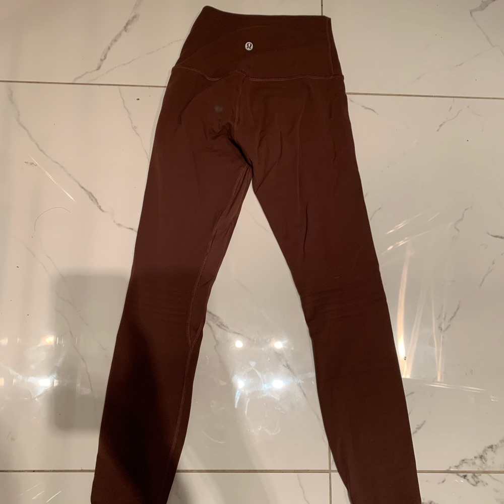 Align leggings in brown earth. Length 25 size 2